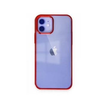 Alan Şanslı iPhone 12 Element Silikon Kırmızı Cep Telefonu Kılıfı