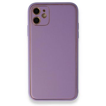 Alan Şanslı iPhone 12 Lila Coco Deri Silikon Kapak