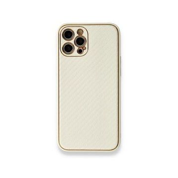 Alan Şanslı iPhone 12 Pro Beyaz Coco Karbon Silikon Kapak