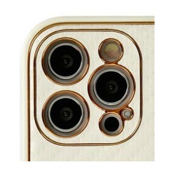 Alan Şanslı iPhone 12 Pro Beyaz Coco Karbon Silikon Kapak