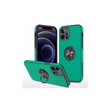 Alan Şanslı iPhone 12 Pro Elit Yüzüklü Kapak Yeşil Kılıf