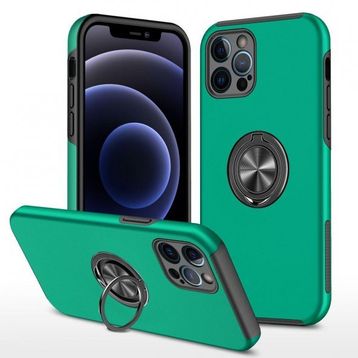Alan Şanslı iPhone 12 Pro Elit Yüzüklü Kapak Yeşil Kılıf