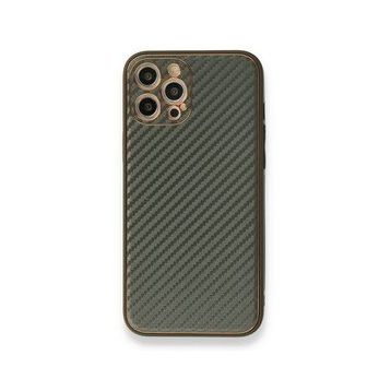 Alan Şanslı iPhone 12 Pro Füme Coco Karbon Silikon Kapak