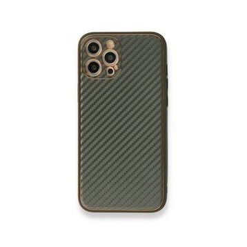 Alan Şanslı iPhone 12 Pro Füme Coco Karbon Silikon Kapak