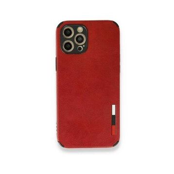 Alan Şanslı iPhone 12 Pro Kırmızı Loop Deri Silikon Kapak