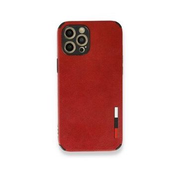 Alan Şanslı iPhone 12 Pro Kırmızı Loop Deri Silikon Kapak