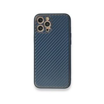 Alan Şanslı iPhone 12 Pro Mavi Coco Karbon Silikon Kapak