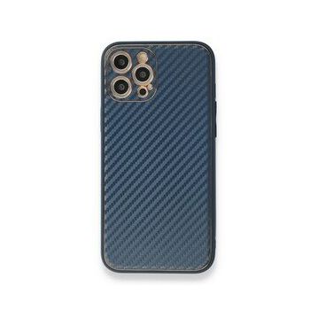 Alan Şanslı iPhone 12 Pro Mavi Coco Karbon Silikon Kapak