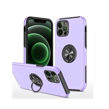 Alan Şanslı iPhone 12 Pro Mor Elit Yüzüklü Kapak