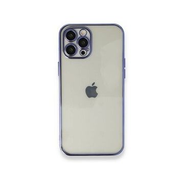 Alan Şanslı iPhone 12 Pro Mor Razer Lensli Silikon Kapak