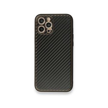 Alan Şanslı iPhone 12 Pro Siyah Coco Karbon Silikon Kapak