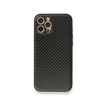 Alan Şanslı iPhone 12 Pro Siyah Coco Karbon Silikon Kapak