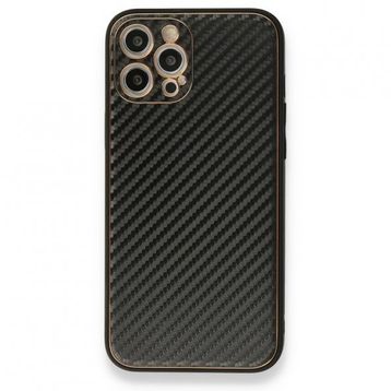 Alan Şanslı iPhone 12 Pro Siyah Coco Karbon Silikon Kapak