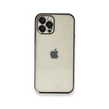 Alan Şanslı iPhone 12 Pro Siyah Razer Lensli Silikon Kapak