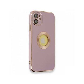 Alan Şanslı iPhone 12 Store Mor Silikon Kılıf