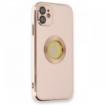 Alan Şanslı iPhone 12 Store Pembe Silikon Kılıf