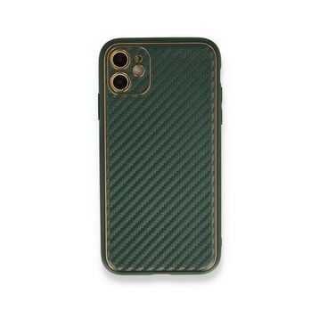 Alan Şanslı iPhone 12 Yeşil Coco Karbon Silikon Arka Kapak