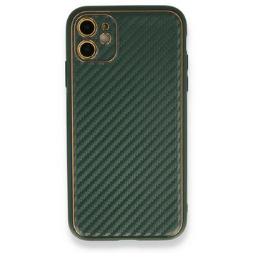 Alan Şanslı iPhone 12 Yeşil Coco Karbon Silikon Arka Kapak