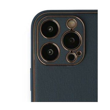 Alan Şanslı iPhone 13 Pro Coco Mavi Deri Silikon Kapak Kılıf