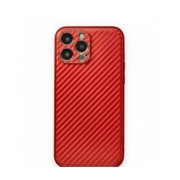 Alan Şanslı iPhone 13 Pro Max Coco Karbon Kırmızı Silikon Kılıf