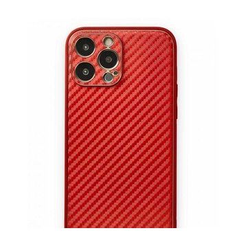 Alan Şanslı iPhone 13 Pro Max Coco Karbon Kırmızı Silikon Kılıf