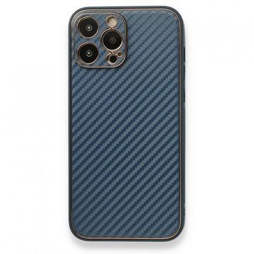 Alan Şanslı iPhone 13 Pro Max Coco Karbon Mavi Silikon Kılıf