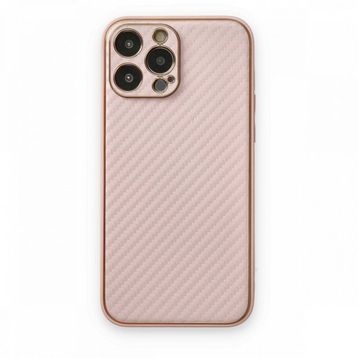 Alan Şanslı iPhone 13 Pro Max Coco Karbon Pembe Silikon Kılıf