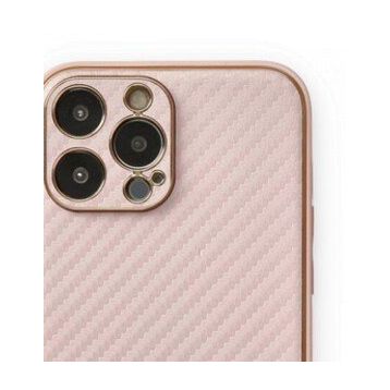 Alan Şanslı iPhone 13 Pro Max Coco Karbon Pembe Silikon Kılıf