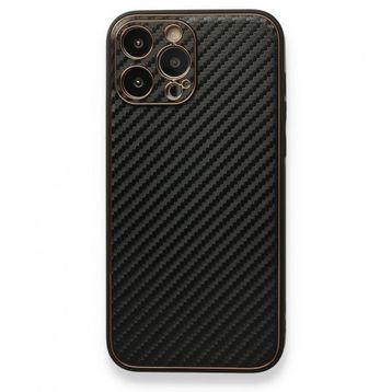 Alan Şanslı iPhone 13 Pro Max Coco Karbon Siyah Silikon Kılıf