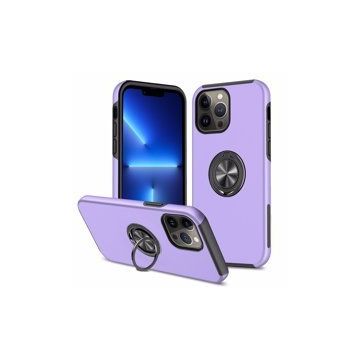 Alan Şanslı iPhone 13 Pro Max Elit Yüzüklü Kapak Mor Kılıf