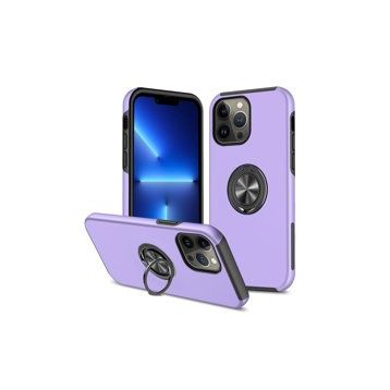 Alan Şanslı iPhone 13 Pro Max Elit Yüzüklü Kapak Mor Kılıf