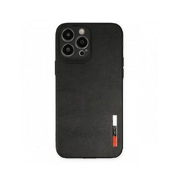Alan Şanslı iPhone 13 Pro Max Loop Siyah Deri Silikon Kılıf