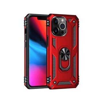 Alan Şanslı iPhone 13 Pro Max Sofya Yüzüklü Kırmızı Silikon Kapak Kılıf