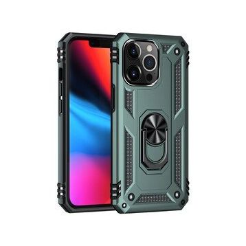 Alan Şanslı iPhone 13 Pro Max Sofya Yüzüklü Yeşil Silikon Kapak Kılıf