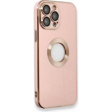Alan Şanslı iPhone 13 Pro Max Store Pembe Silikon Kılıf