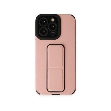 Alan Şanslı iPhone 13 Pro Mega Standlı Pudra Silikon Kılıf