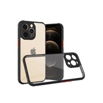 Alan Şanslı iPhone 13 Pro Miami Şeffaf Siyah Silikon Kılıf