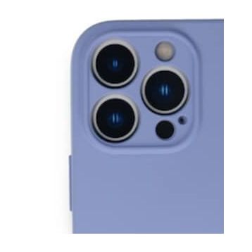 Alan Şanslı iPhone 13 Pro Nano İçi Kadife Lila Silikon Kılıf