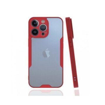 Alan Şanslı iPhone 13 Pro Platin Kırmızı Silikon Kılıf