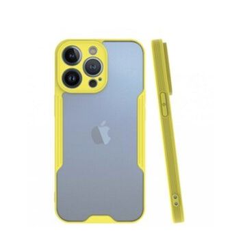 Alan Şanslı iPhone 13 Pro Platin Sarı Silikon Kılıf