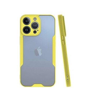 Alan Şanslı iPhone 13 Pro Platin Sarı Silikon Kılıf