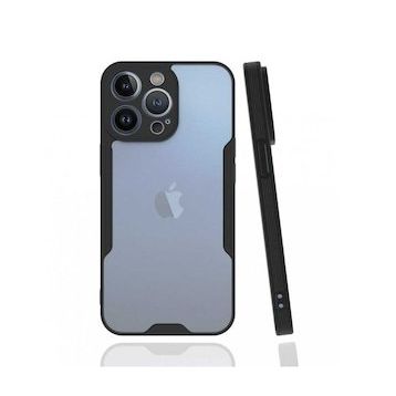 Alan Şanslı iPhone 13 Pro Platin Siyah Silikon Kılıf