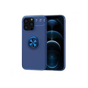Alan Şanslı iPhone 13 Pro Range Yüzüklü Mavi Silikon Kılıf