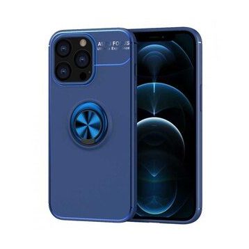 Alan Şanslı iPhone 13 Pro Range Yüzüklü Mavi Silikon Kılıf