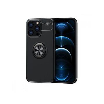 Alan Şanslı iPhone 13 Pro Range Yüzüklü Siyah Silikon Kılıf
