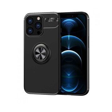 Alan Şanslı iPhone 13 Pro Range Yüzüklü Siyah Silikon Kılıf