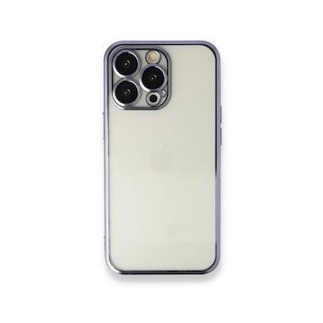 Alan Şanslı iPhone 13 Pro Razer Lensli Mor Silikon Kılıf