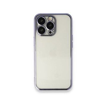 Alan Şanslı iPhone 13 Pro Razer Lensli Mor Silikon Kılıf