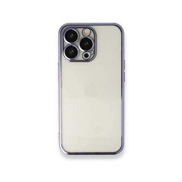 Alan Şanslı iPhone 13 Pro Razer Lensli Mor Silikon Kılıf