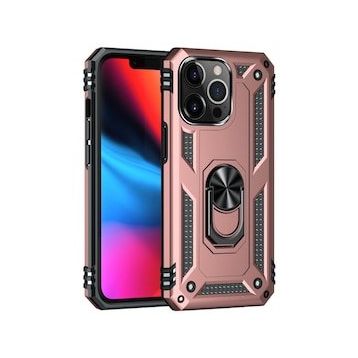 Alan Şanslı iPhone 13 Pro Sofya Yüzüklü Rose Silikon Kapak Kılıf